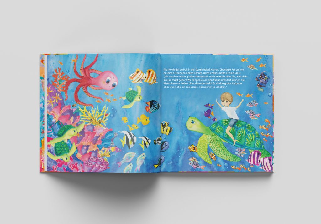 Kinder für den Schutz der Weltmeere sensibilisieren mit dem Kinderbuch Meeresabenteuer von United Letters Familie